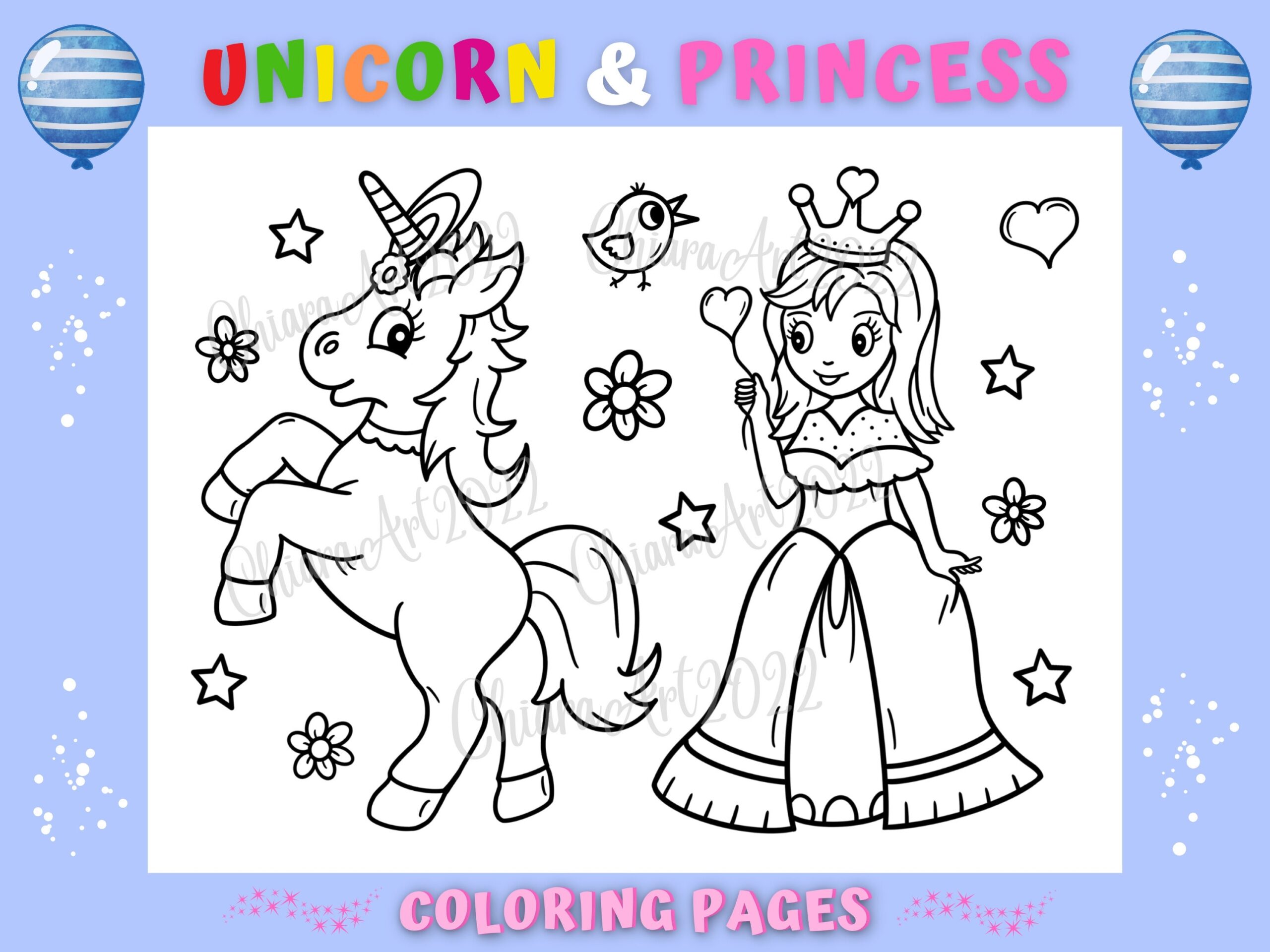 Princess Unicorn Coloring Page Coloring Page Stock Vector 59 OFF