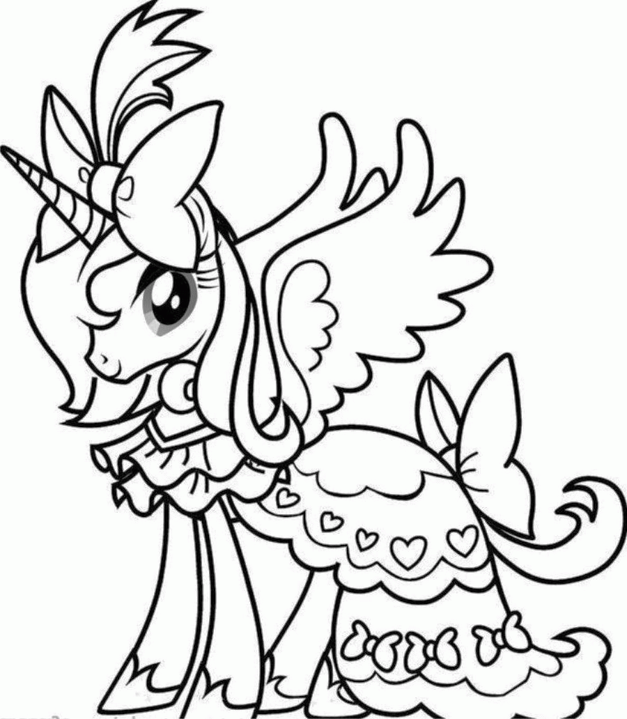 Princess Unicorn Coloring Pages Coloring Home