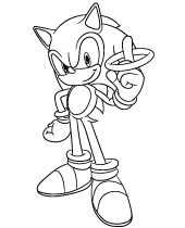 Print Coloring Sheet Of Sonic The Hedgehog