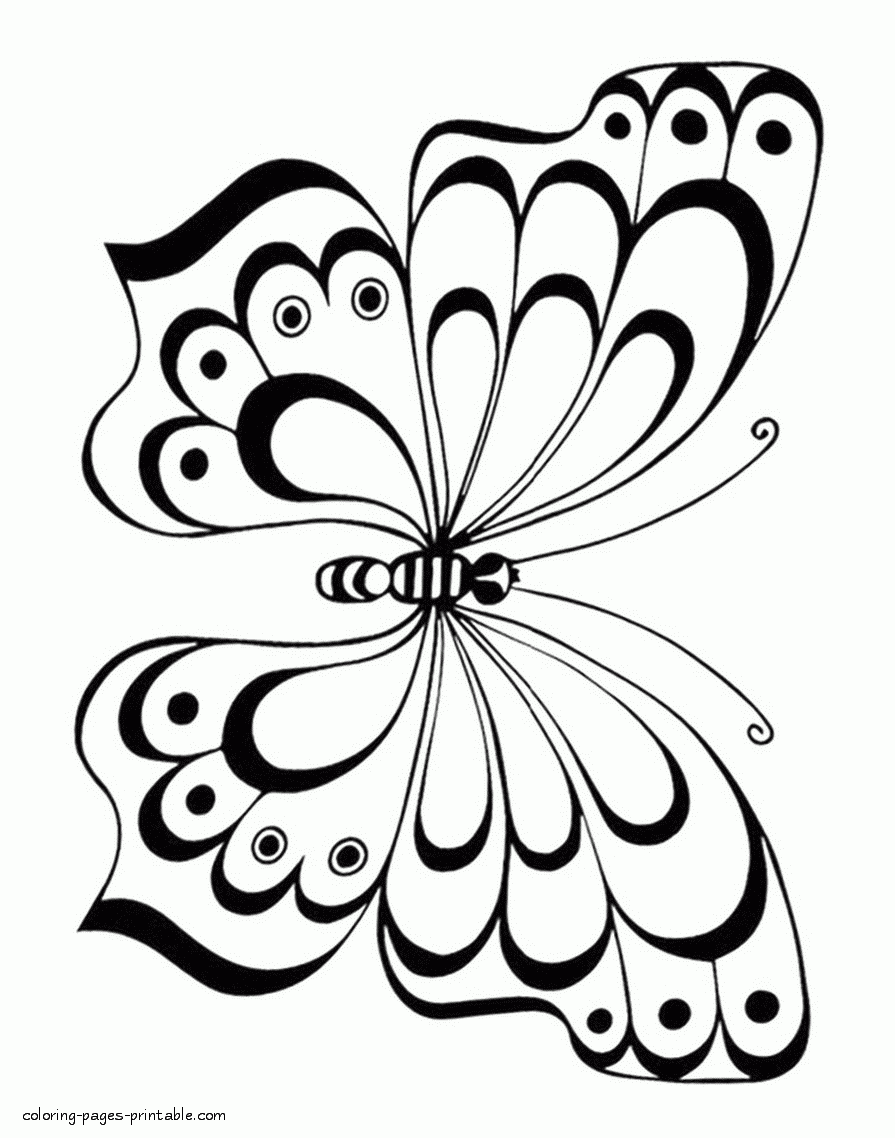 Printable Butterfly Colouring Images
