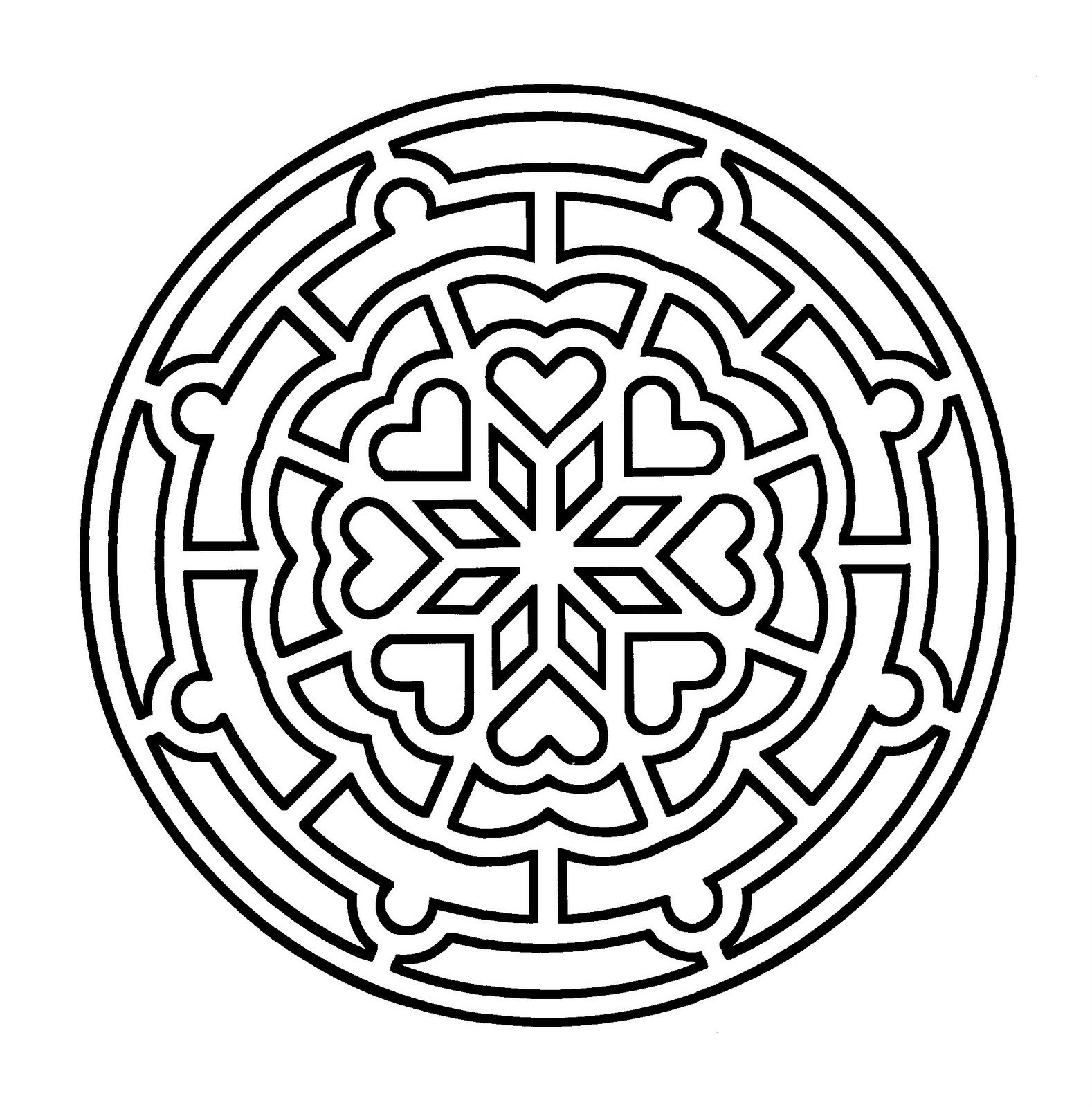 Printable Coloring Page Mandala Mandalas Mandalas