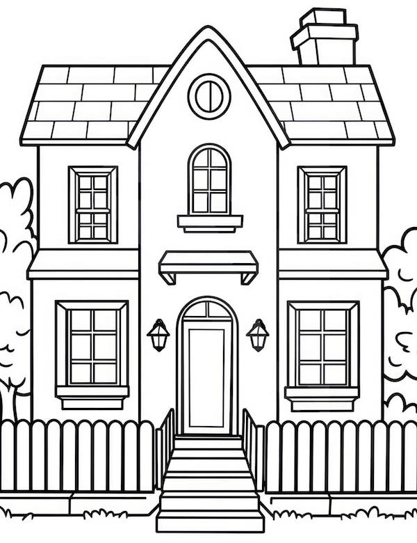 Printable Coloring Pages House Free Printable House Coloring Pages For Kids