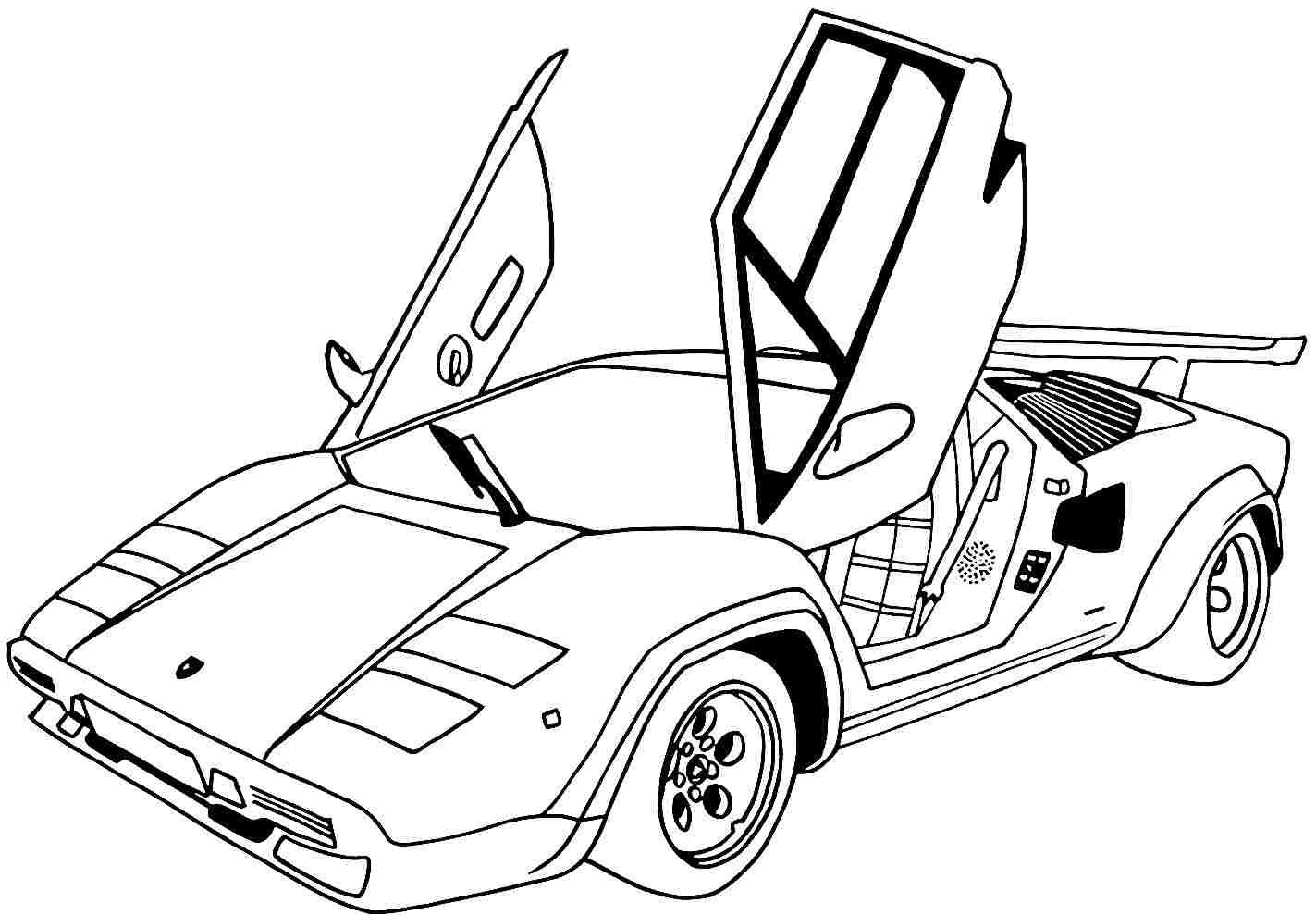 Printable Coloring Pages Of Sports Cars Coloring Home