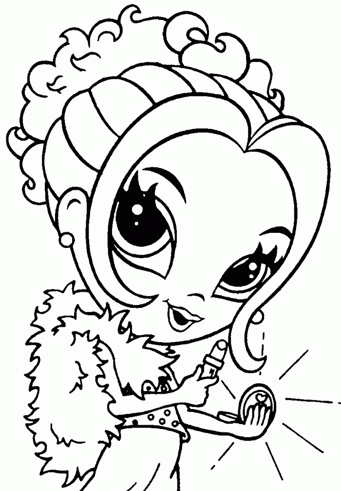 Printable Girly Coloring Pages Coloring Home