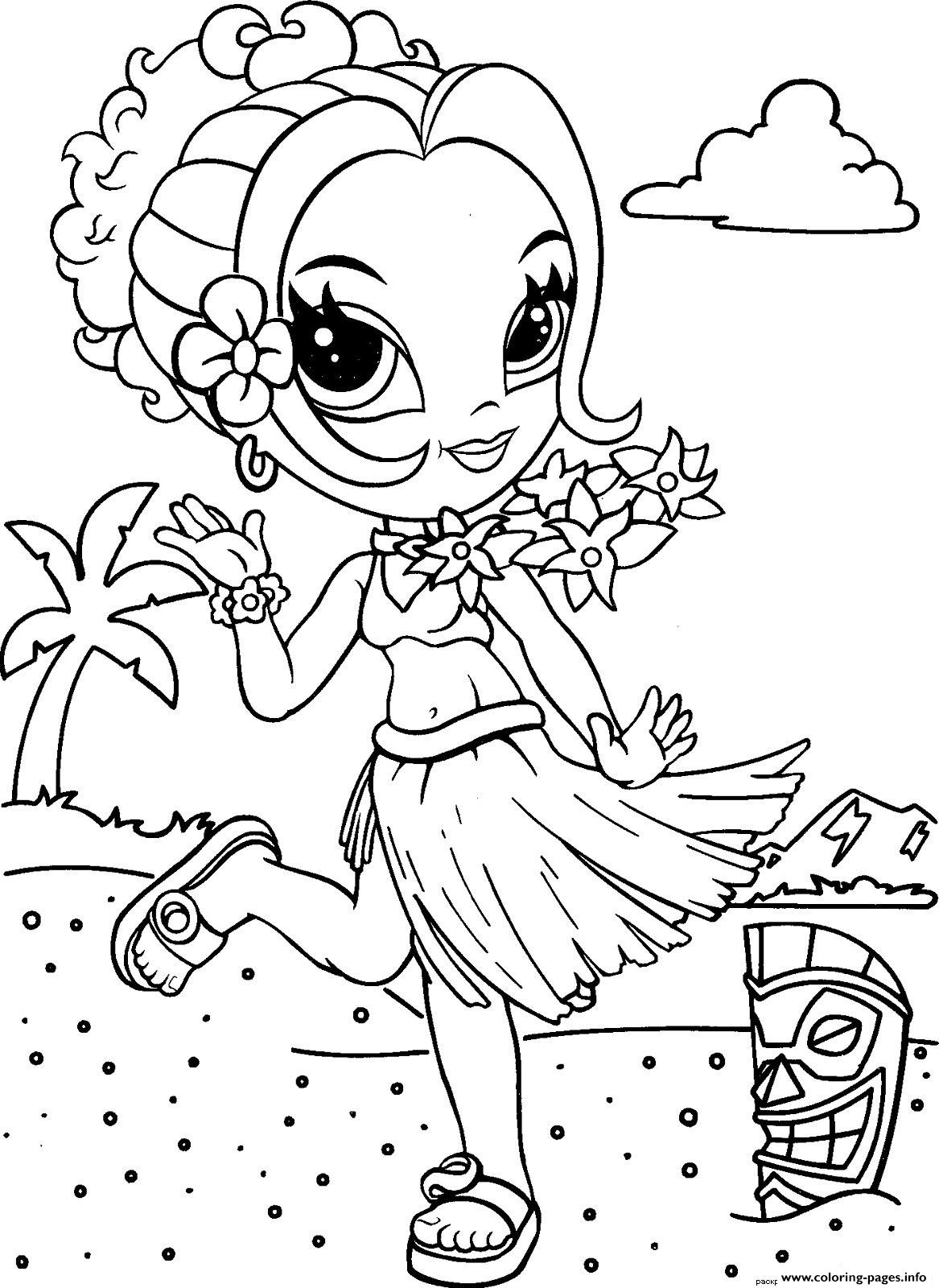 Printable Lisa Frank Hawai Beach Coloring Pages Printable