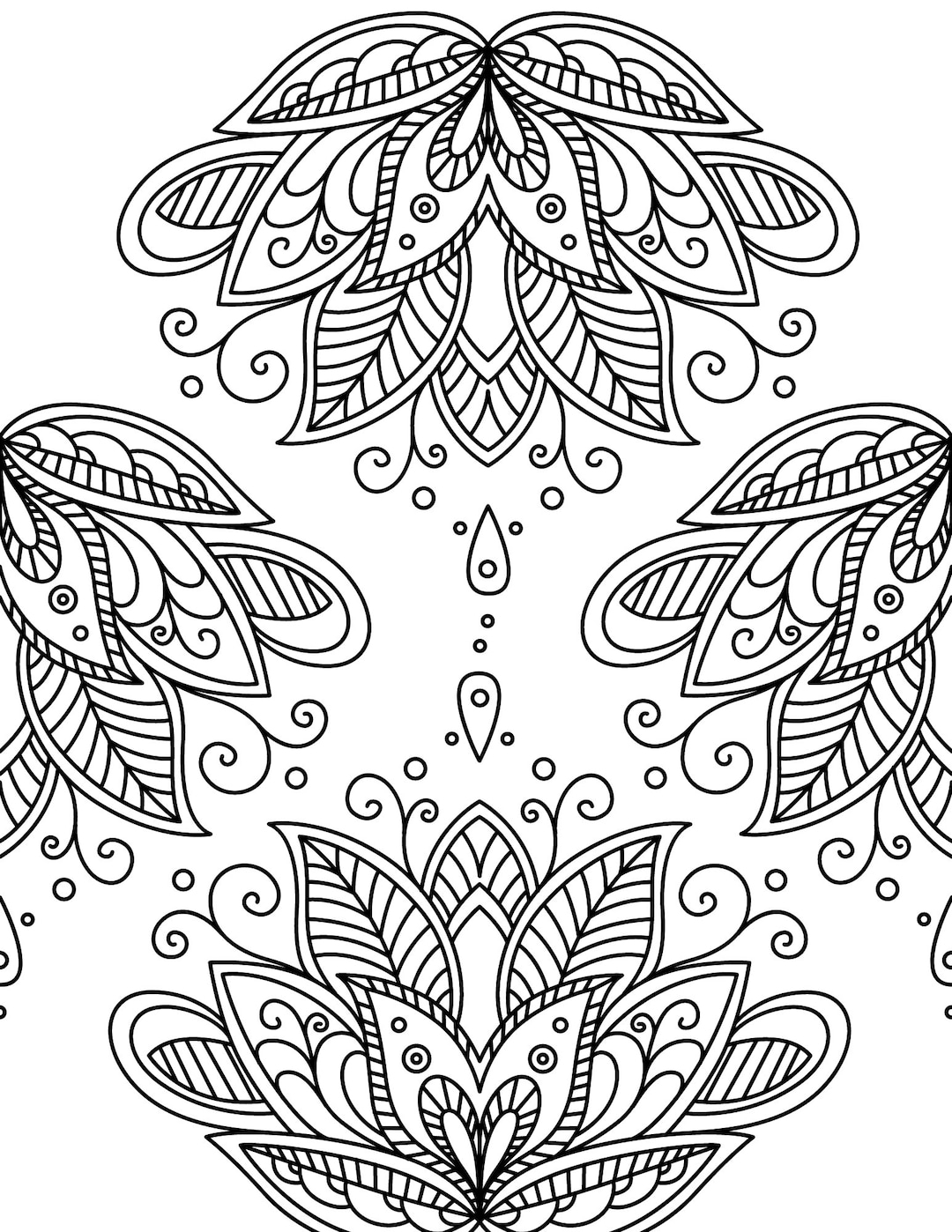 Printable Mandala Coloring Sheets Etsy