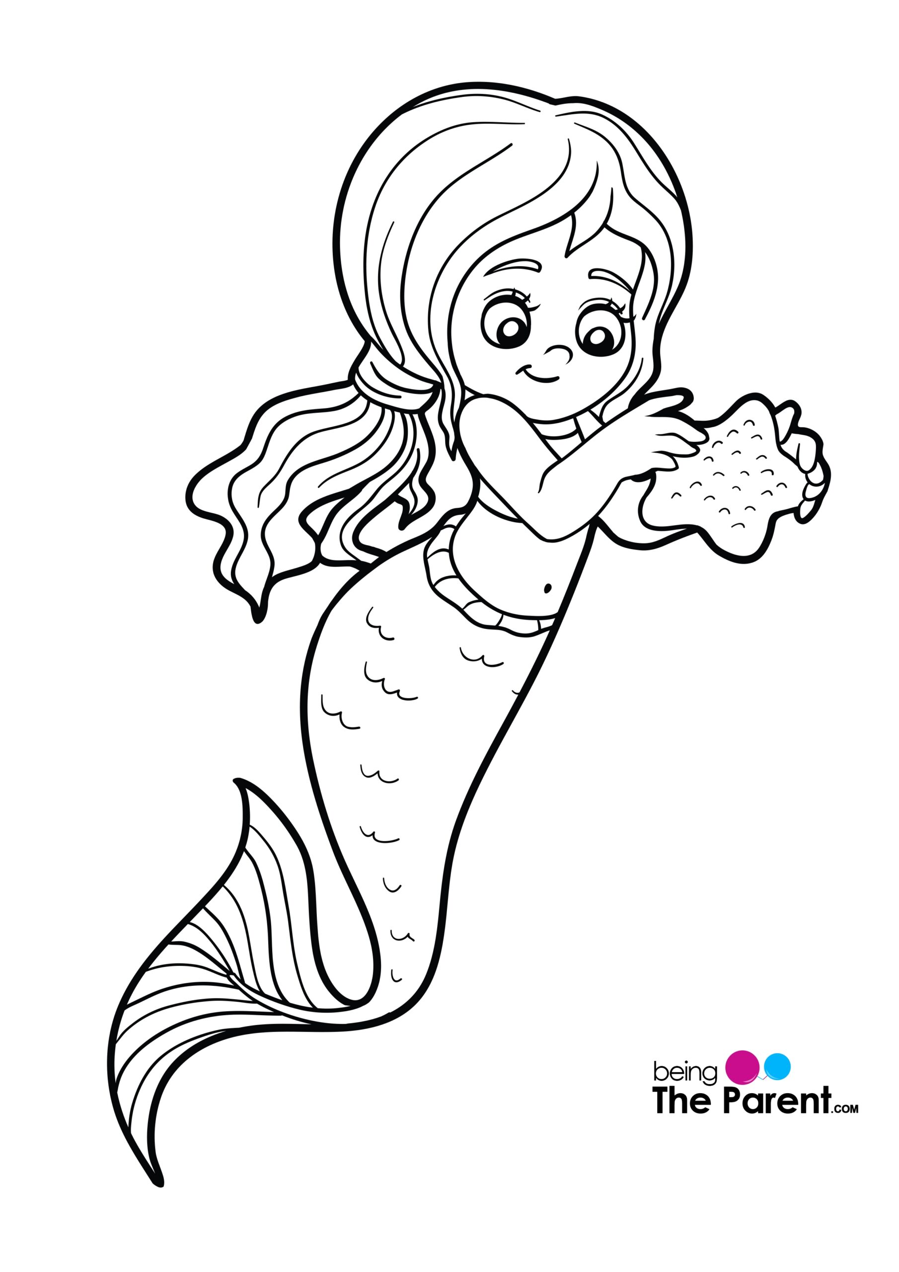 Printable Mermaid Coloring Sheet Printable Word Searches