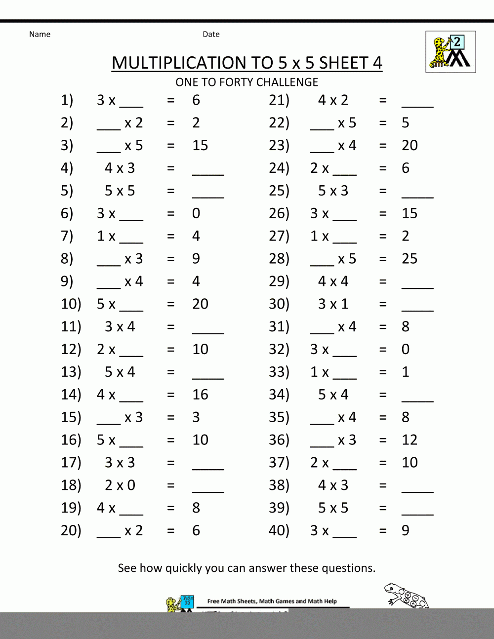 Printable Multiplication Worksheets Grade 5 PrintableMultiplication