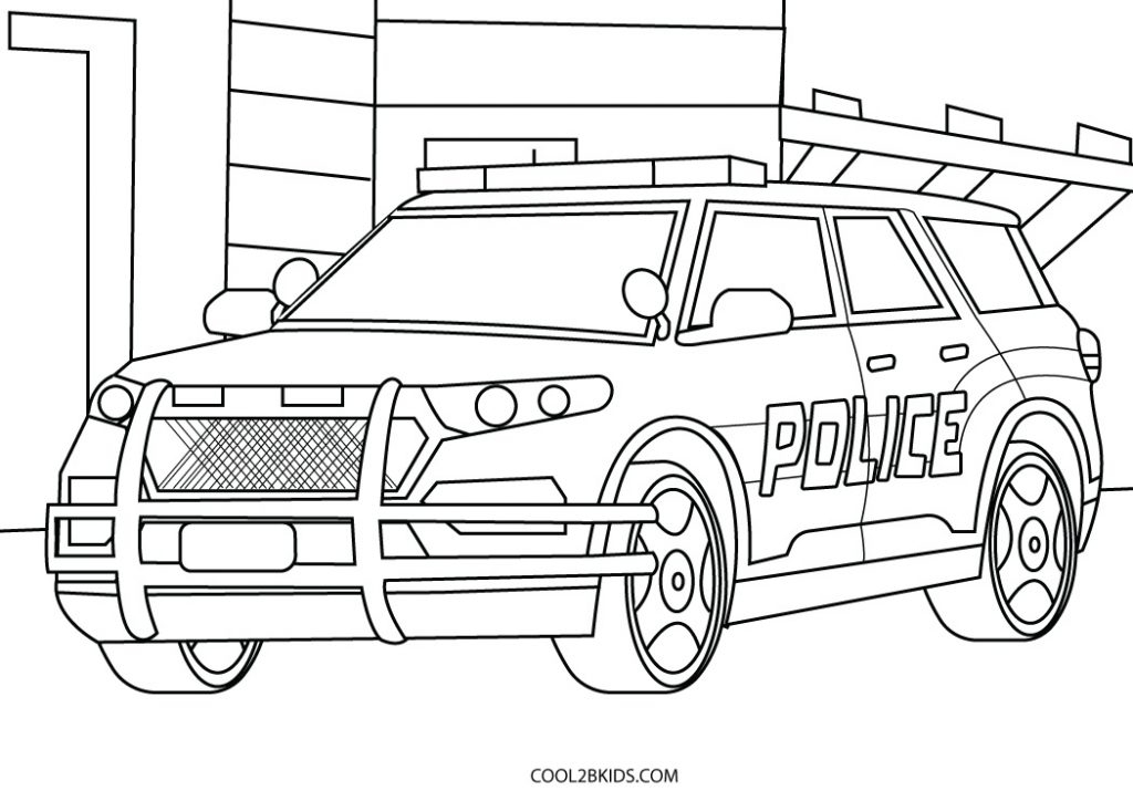 Printable Police Car Coloring Pages