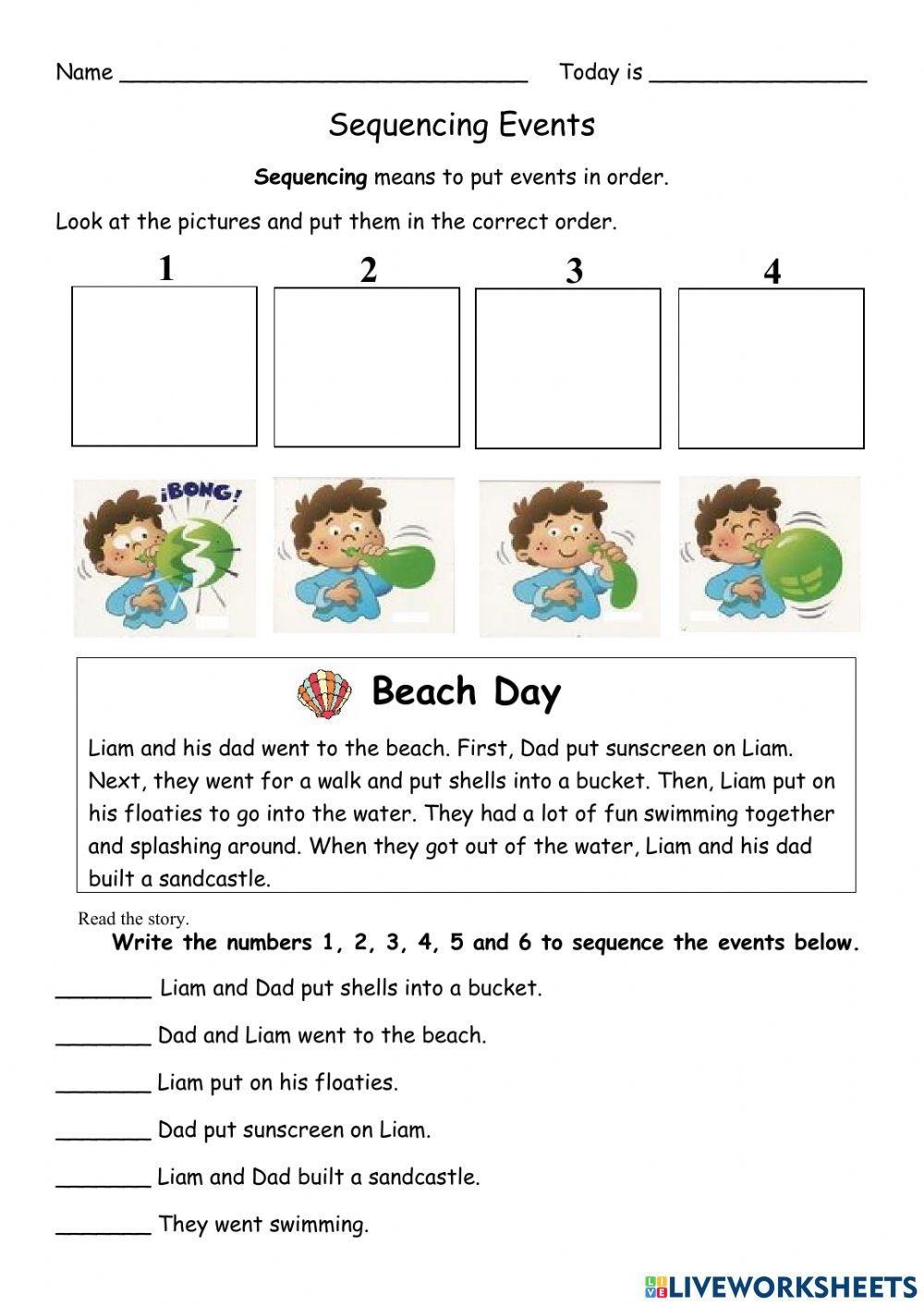 Printable Sequence Worksheets For Kindergarten PDF Included