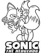 Printable Sonic Coloring Page