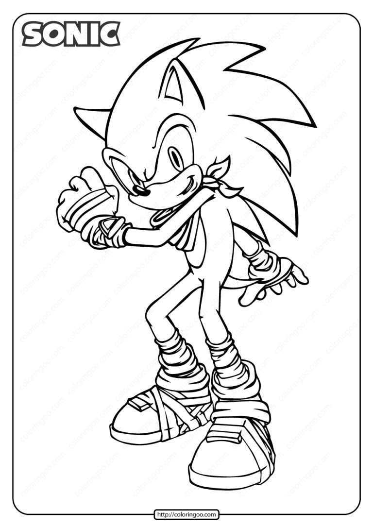 Printable Sonic The Hedgehog