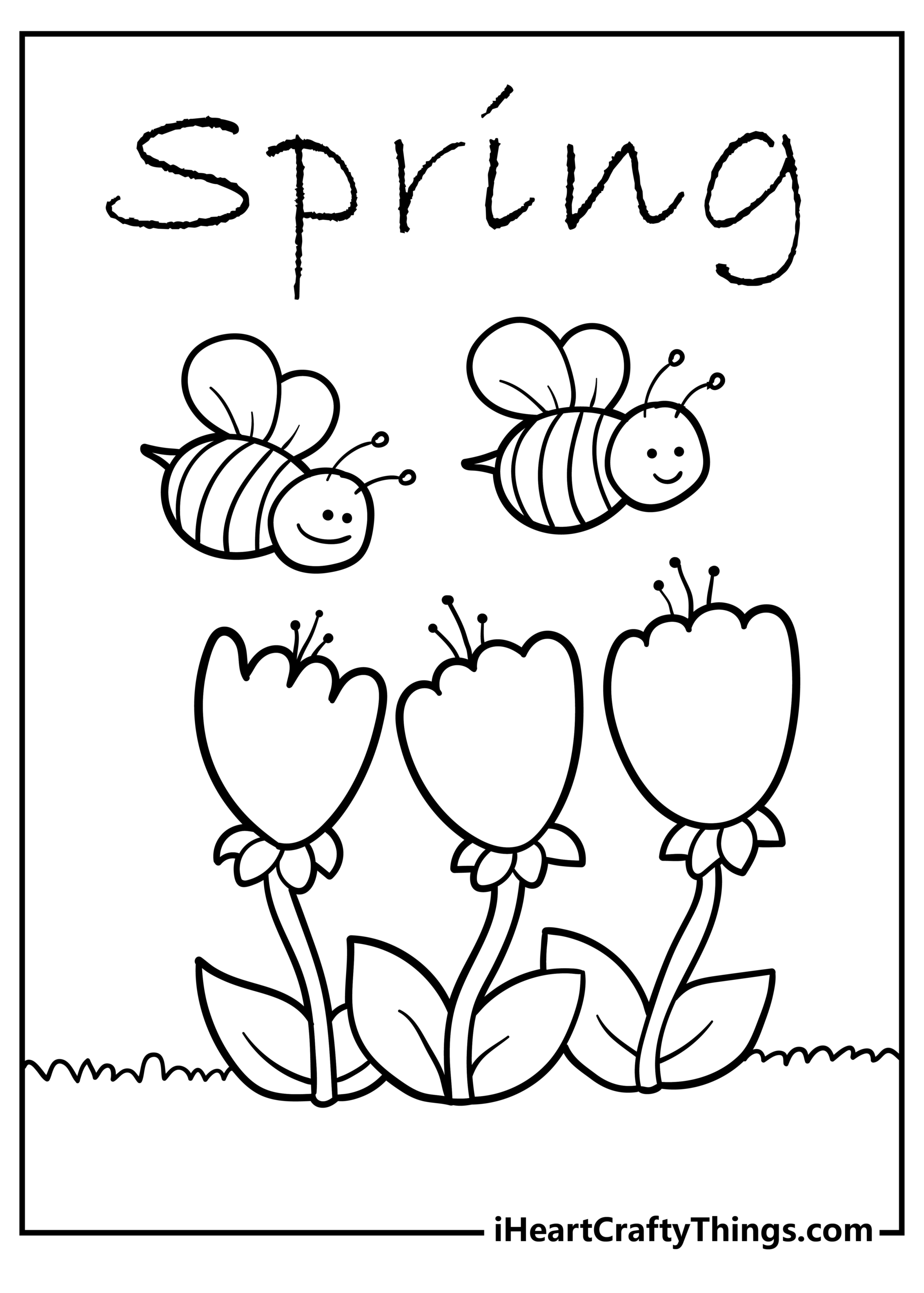 Printable Spring Coloring Page Updated 2023 Coloring Home
