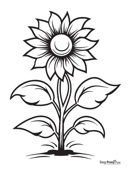 Printable Sunflower Coloring Pages 25 Sheets Easy Peasy And Fun