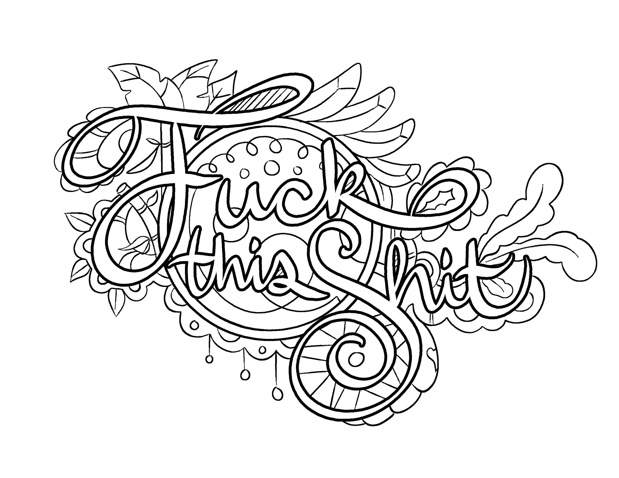 Printable Swear Word Coloring Book