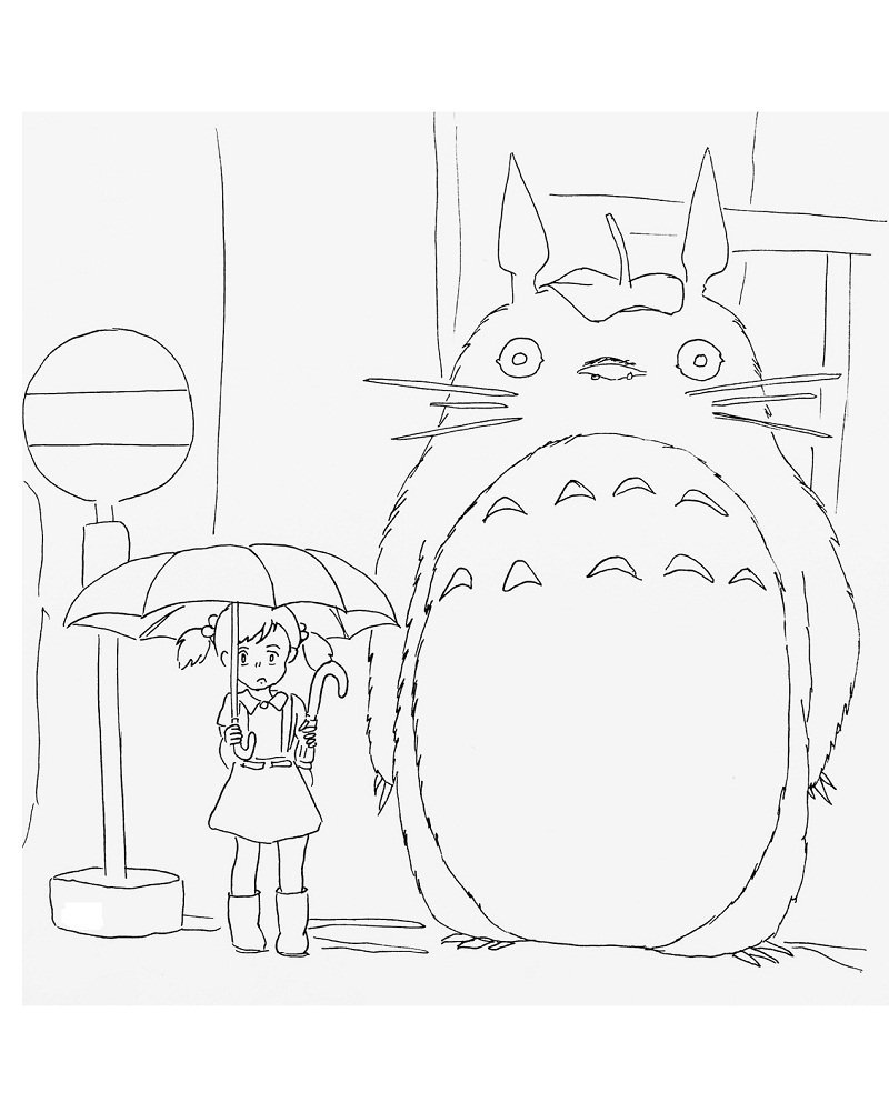 Printable Totoro Coloring Pages Anime Coloring Pages