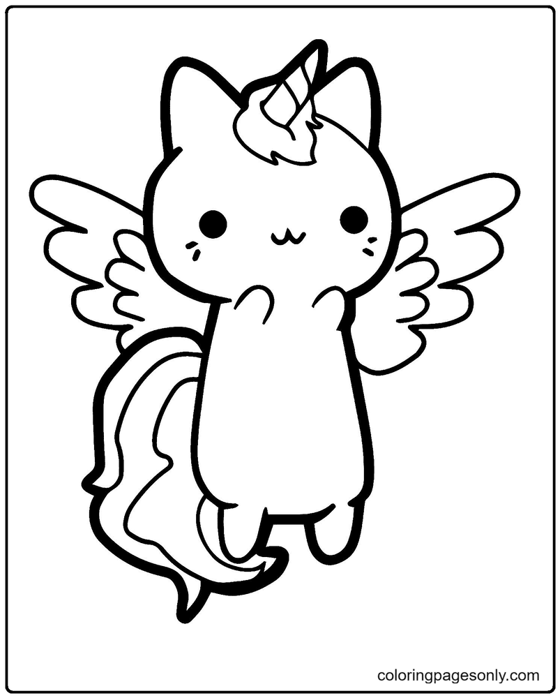 Printable Unicorn Cat Coloring Pages Printable Online