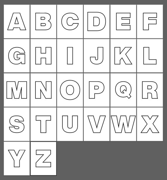 Printable Uppercase Letters Printable Alphabet 26 Pages Letter 