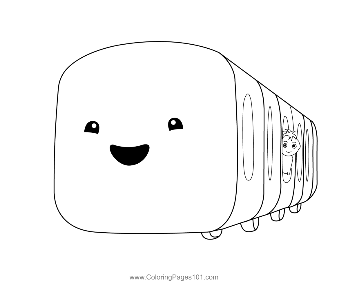 Rainbow City Bus True And The Rainbow Kingdom Coloring Page For Kids 