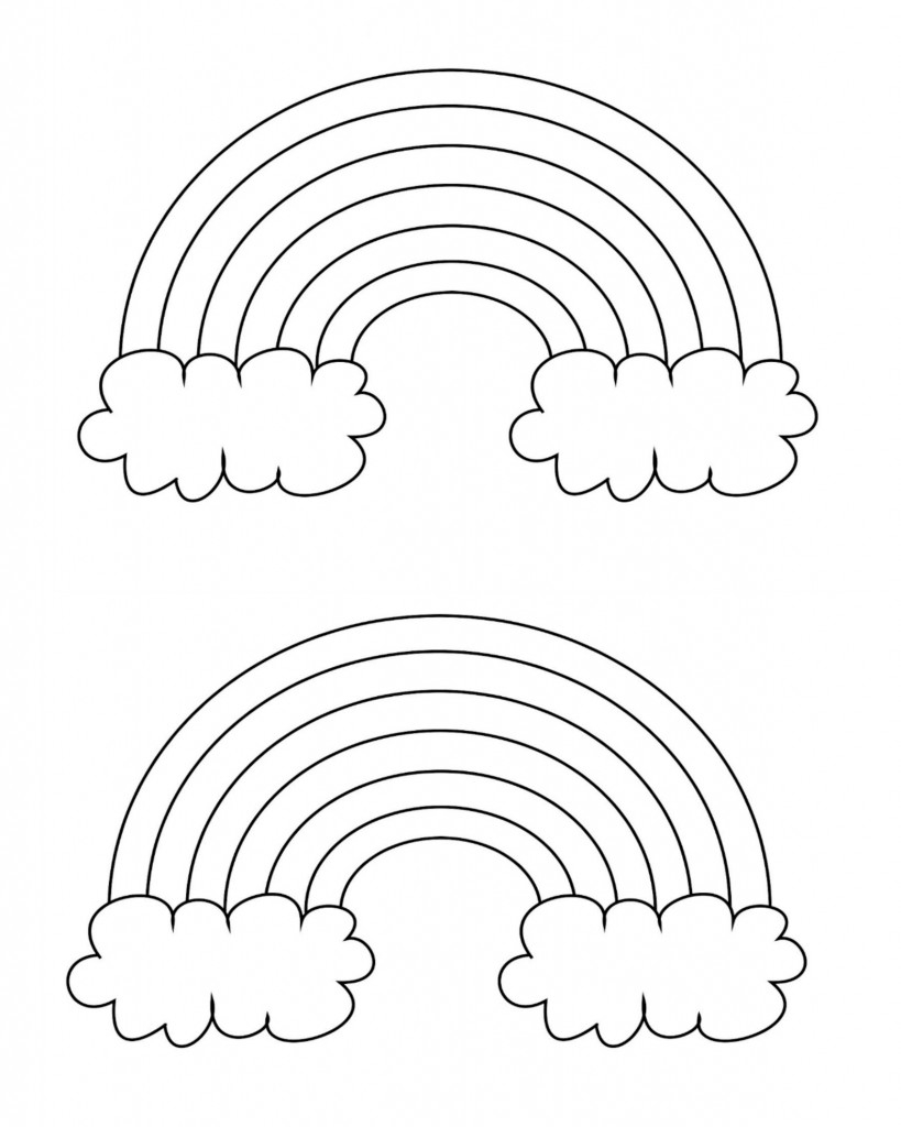 Rainbow Coloring Pages Printable Kidsworksheetfun