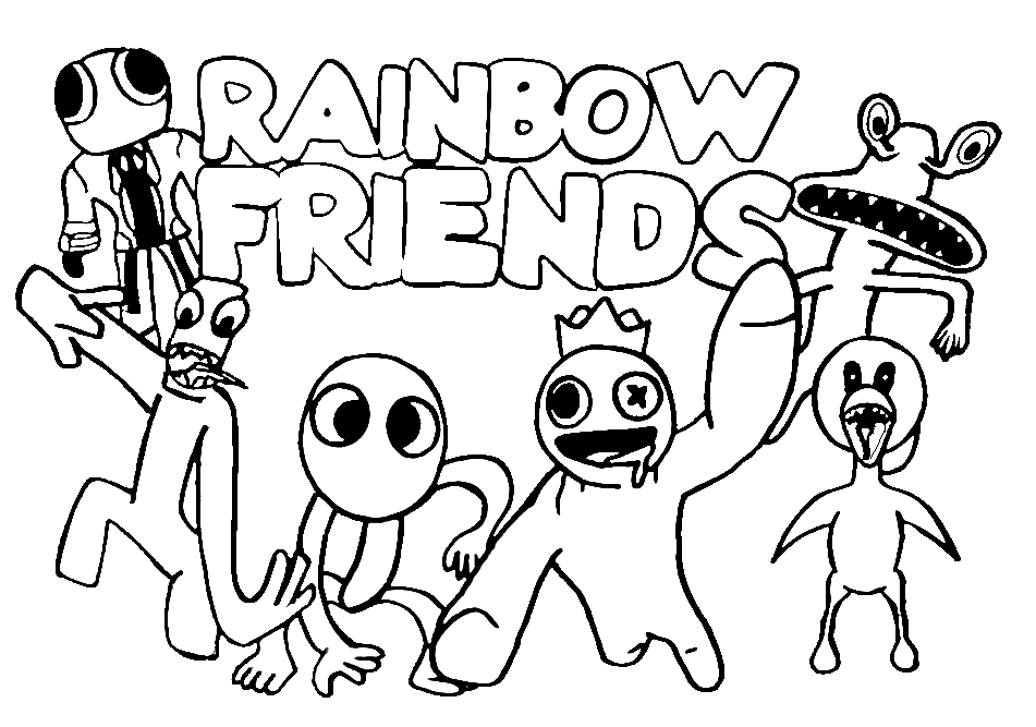 Rainbow Friends Coloring Book Free Printable Templates