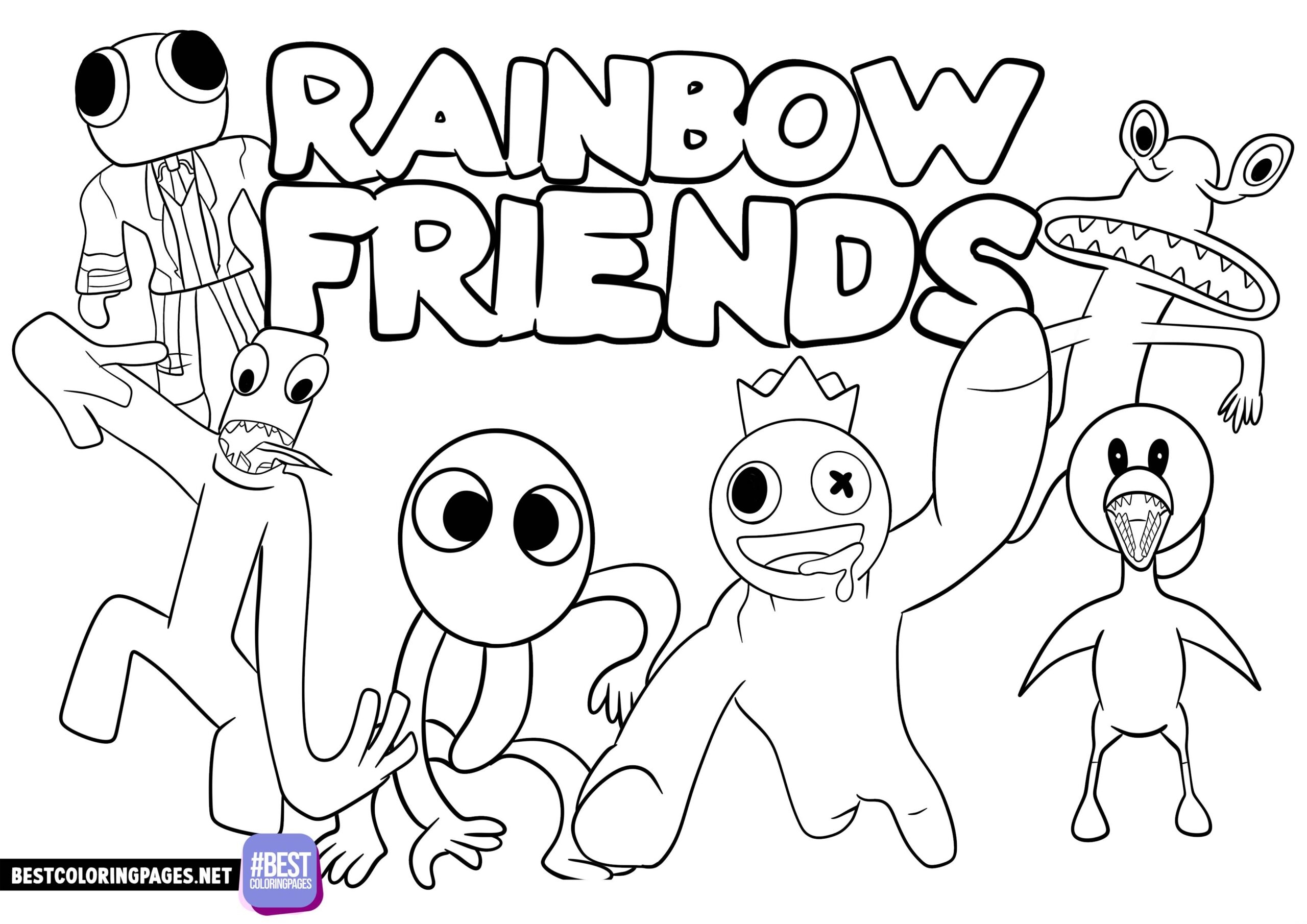 Rainbow Friends Coloring Pages Bestcoloringpages