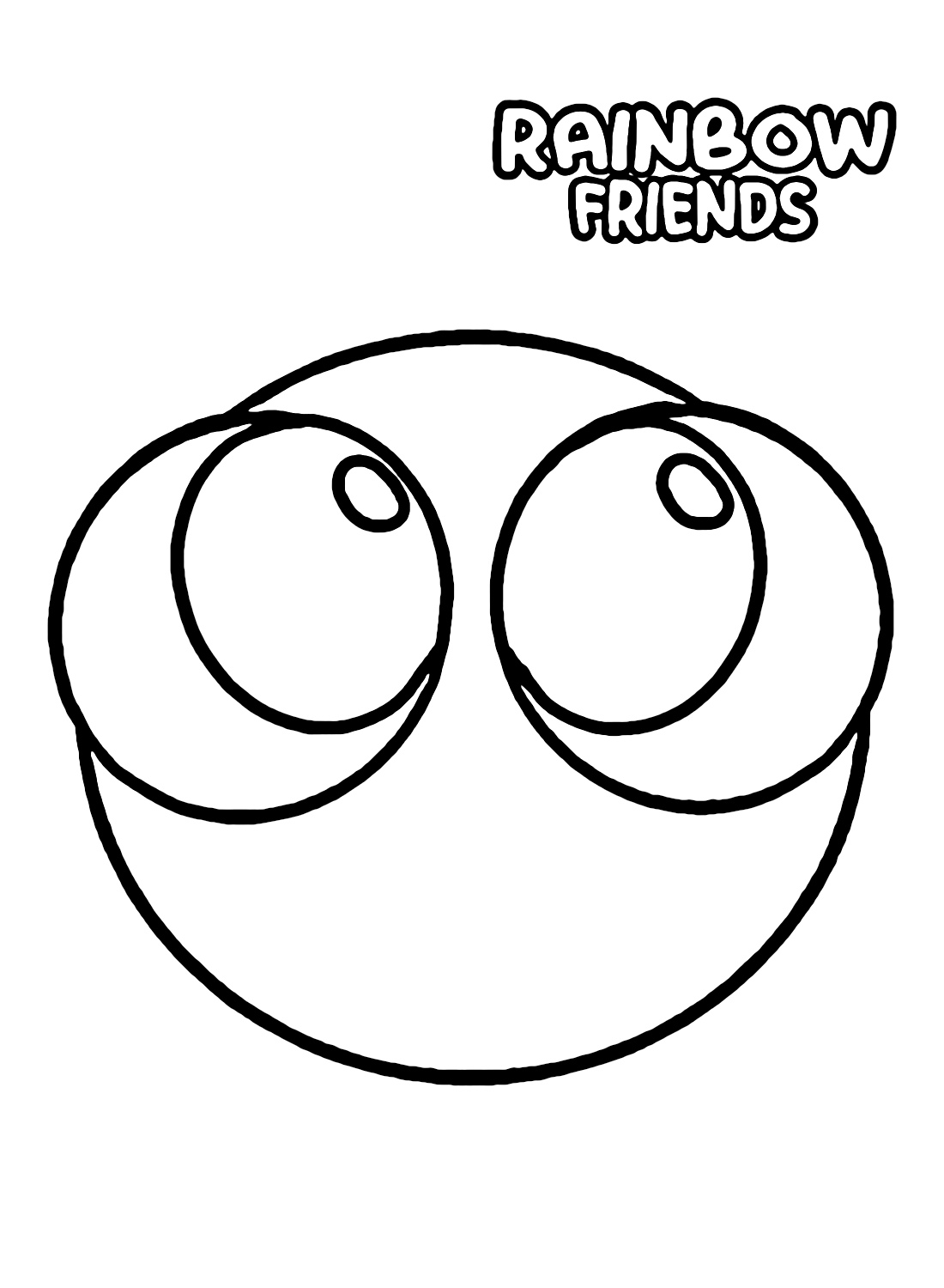 Rainbow Friends Looky Coloring Page Free Printable Coloring Pages
