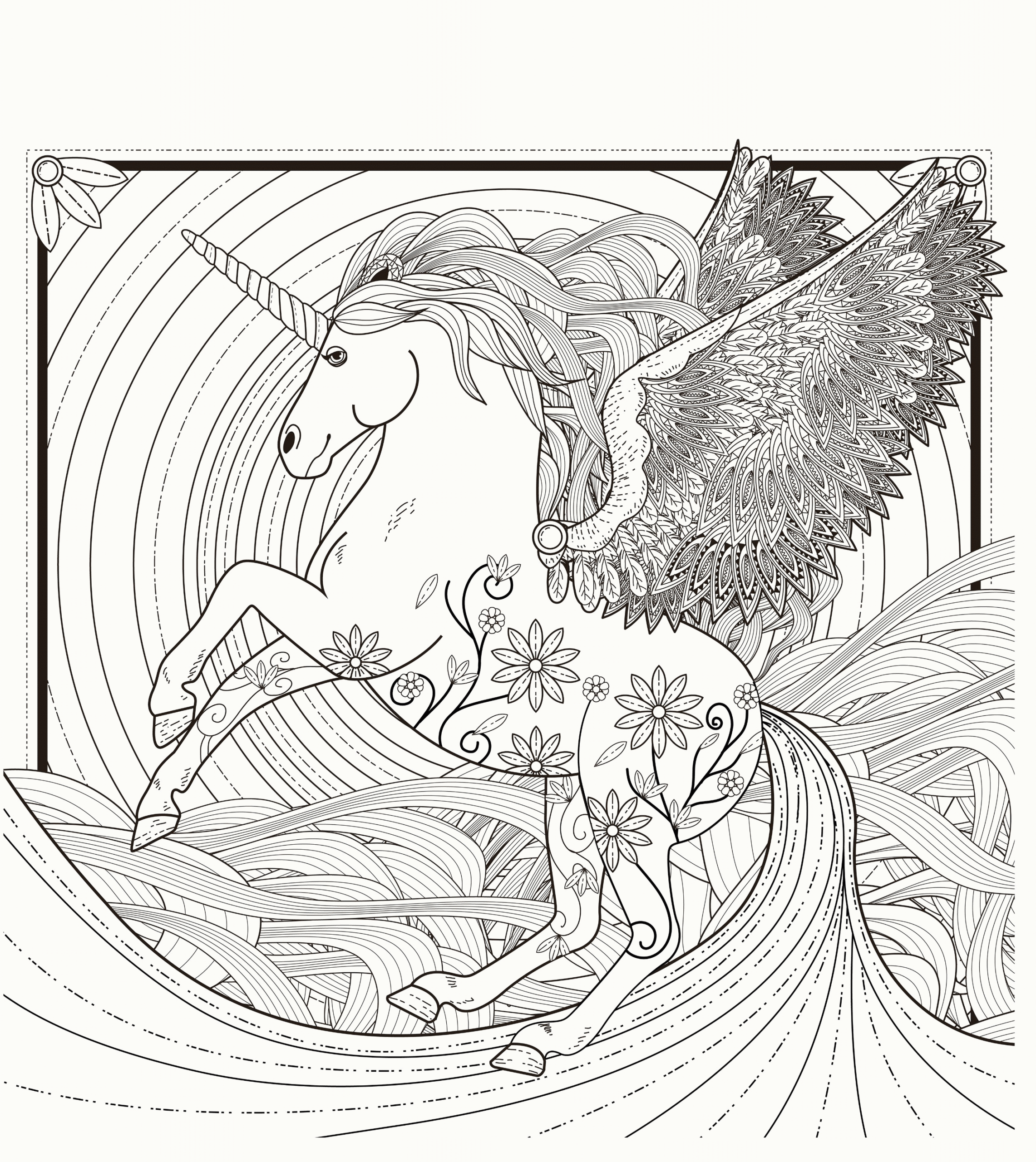 Realistic Unicorn Coloring Pages Coloring Home