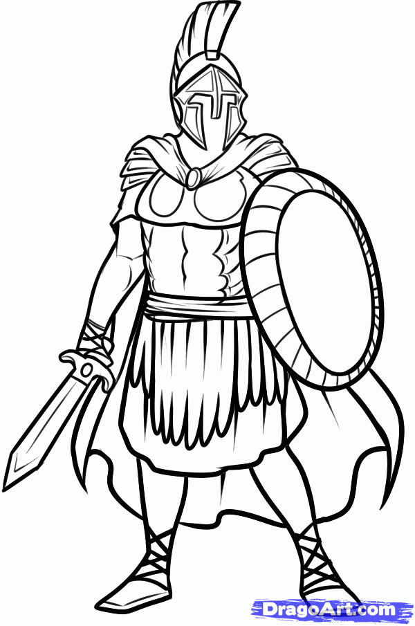Roman Soldier Coloring Pages Coloring Home