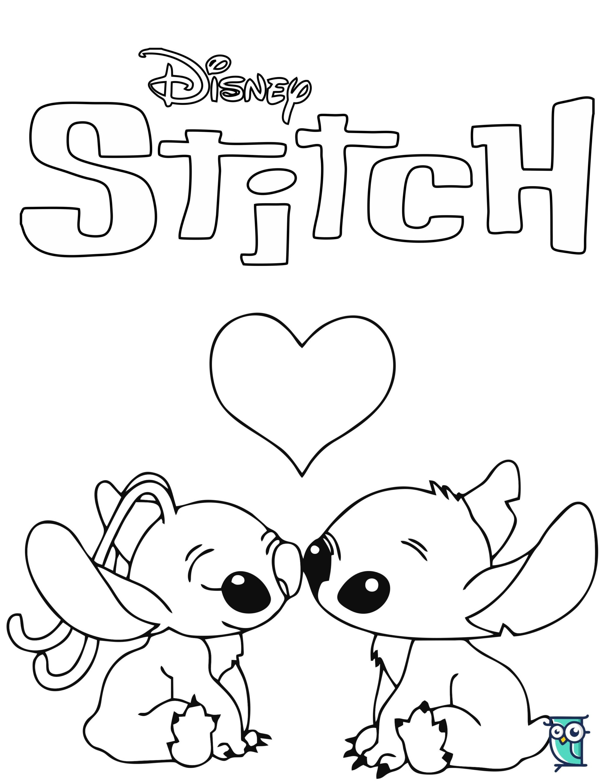 Romance Stitch And Angel Coloring Pages Stitch Coloring Pages Lilo 