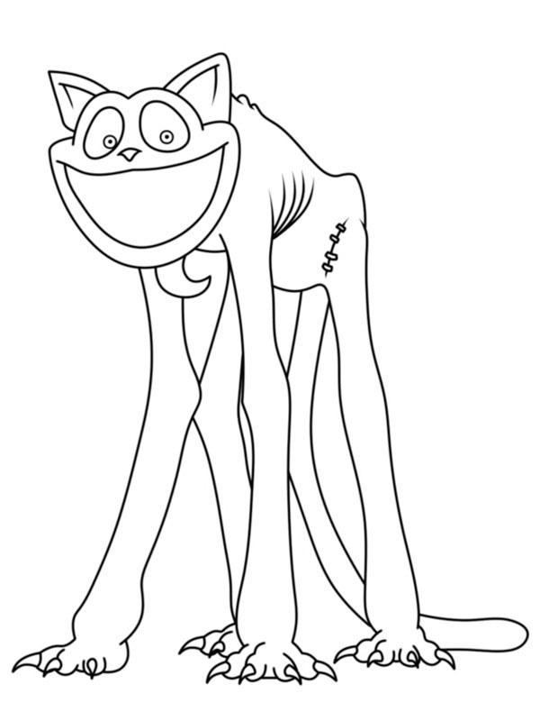 Scary Catnap Coloring Page Funny Coloring Pages