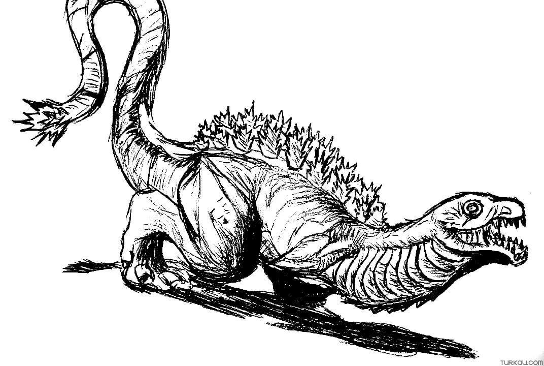 Scary Godzilla Coloring Pages Shin Godzilla Coloring Pages Coloring 
