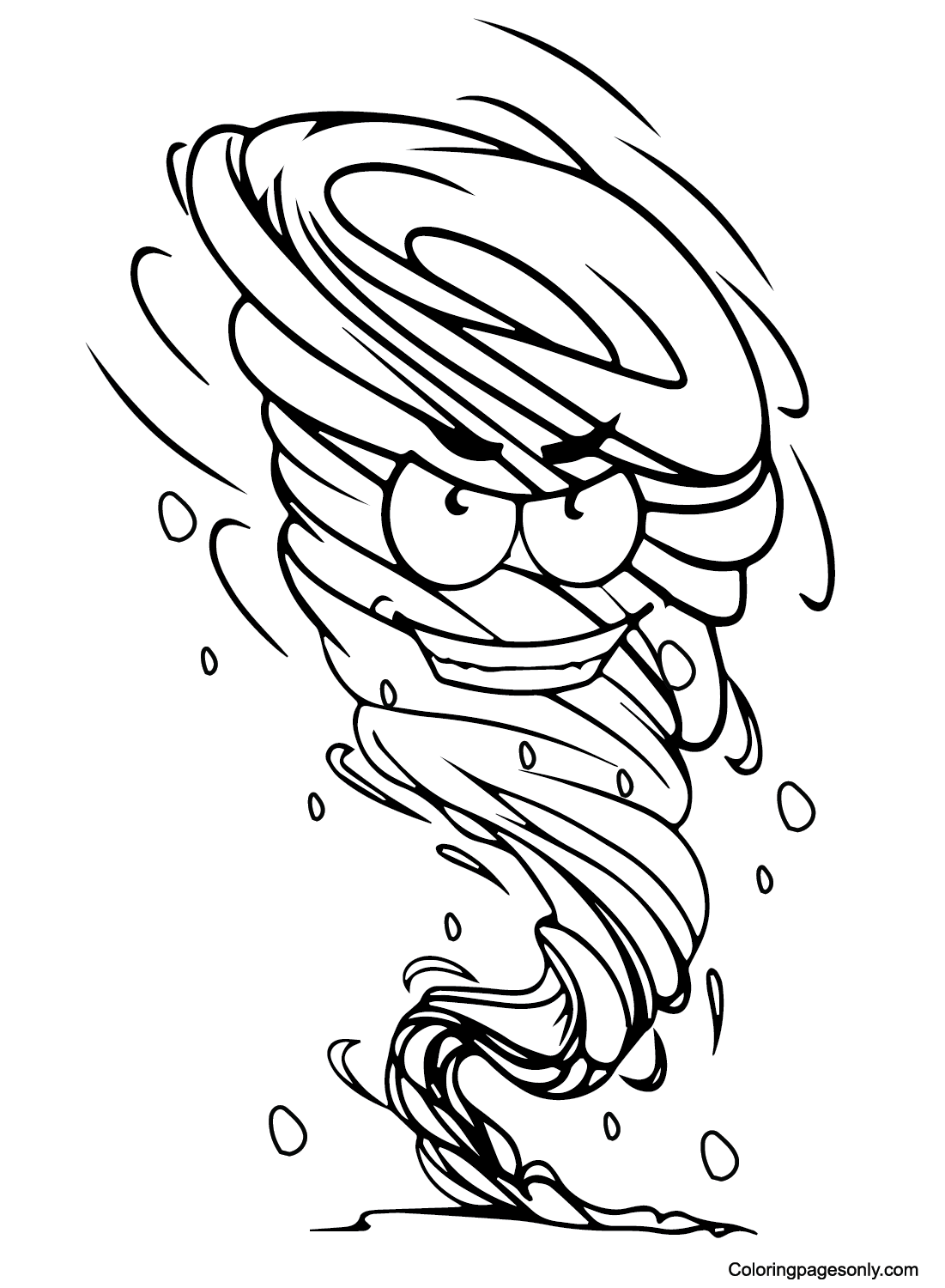 Scary Tornado Coloring Page Free Printable Coloring Pages