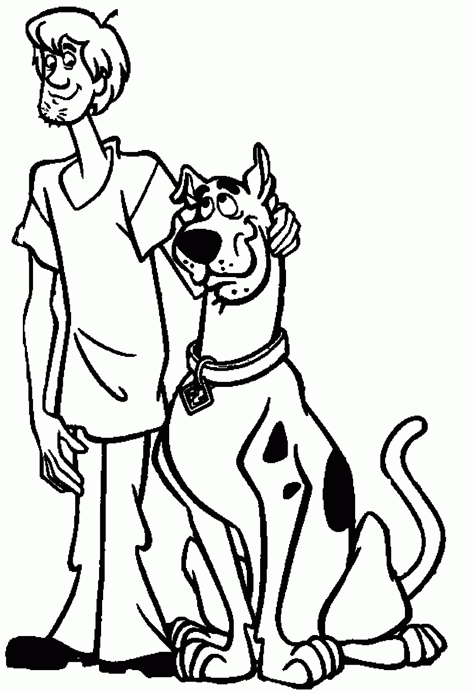 Scooby Doo And Shaggy Coloring Pages Coloring Home