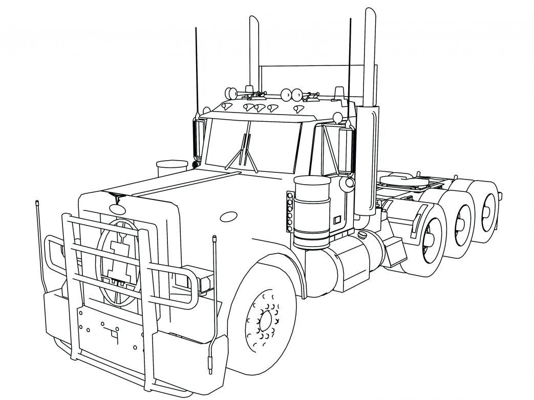 Semi Truck Coloring Pages At GetDrawings Free Download
