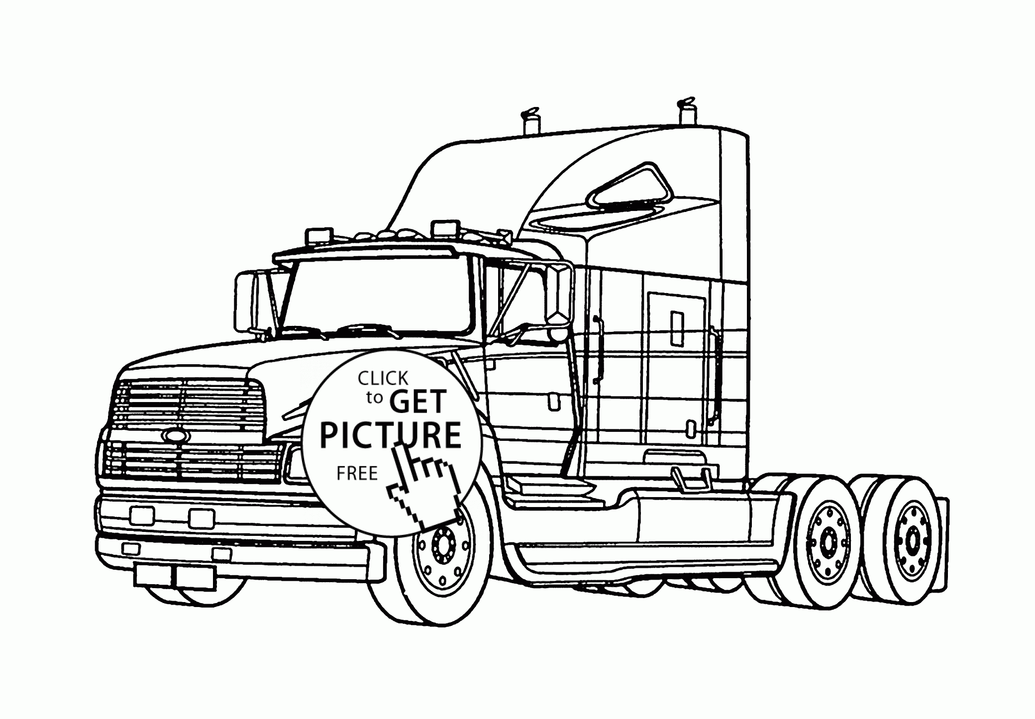 Semi Truck Free Coloring Pages Coloring Pages