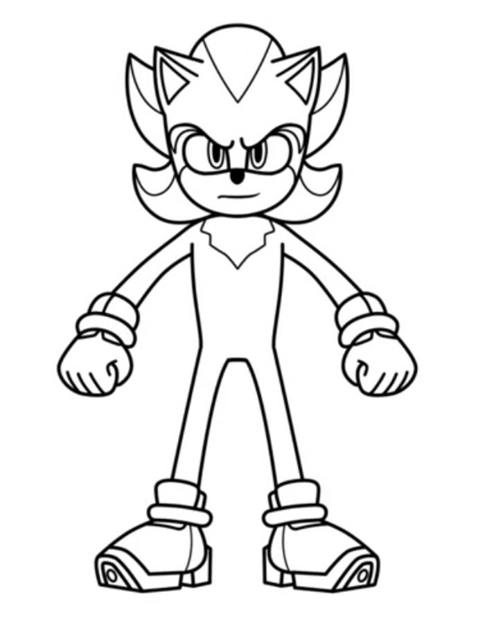 Shadow The Hedgehog Coloring Pages Free Printable PDF 