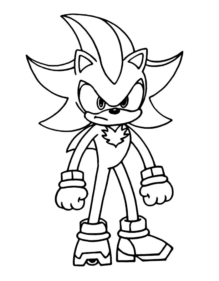 Shadow The Hedgehog Coloring Pages Free Printable PDF 