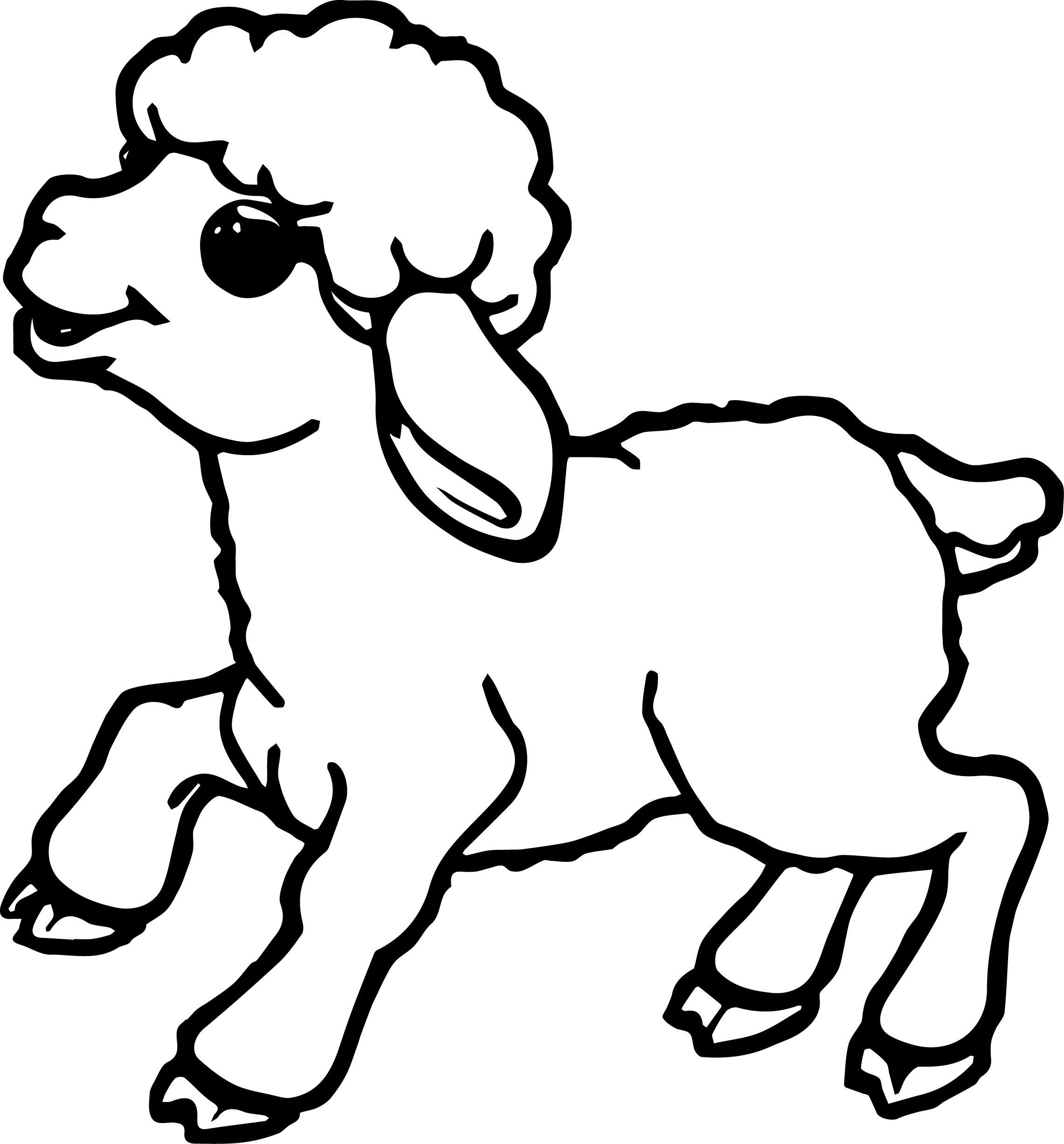 Sheep Outline Coloring Page Coloring Home
