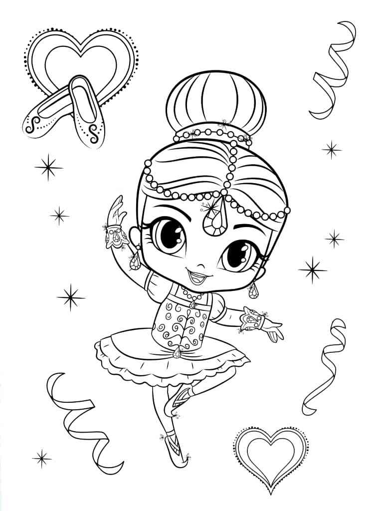 Shimmer And Shine Coloring Pages Free Printable Shimmer And Shine 