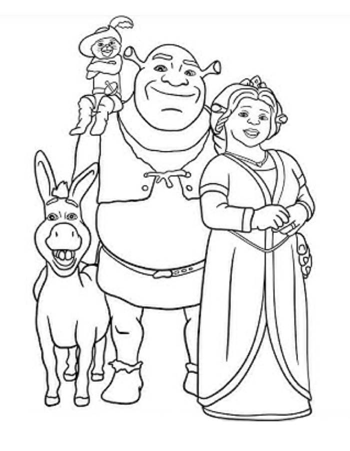 Shrek Coloring Pages Free Printable PDF