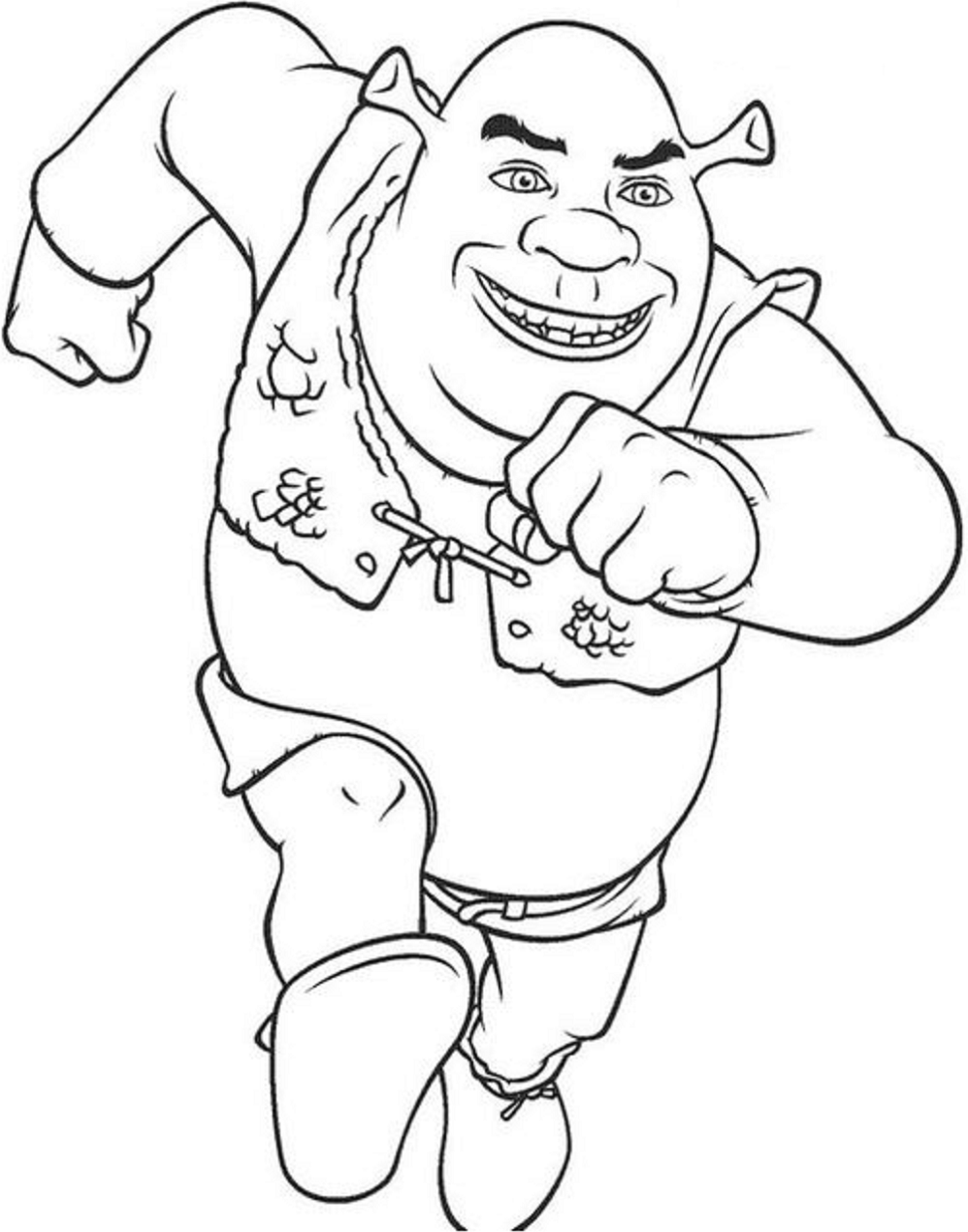 Shrek Is Running Coloring Page Free Printable Coloring Pages For Kids