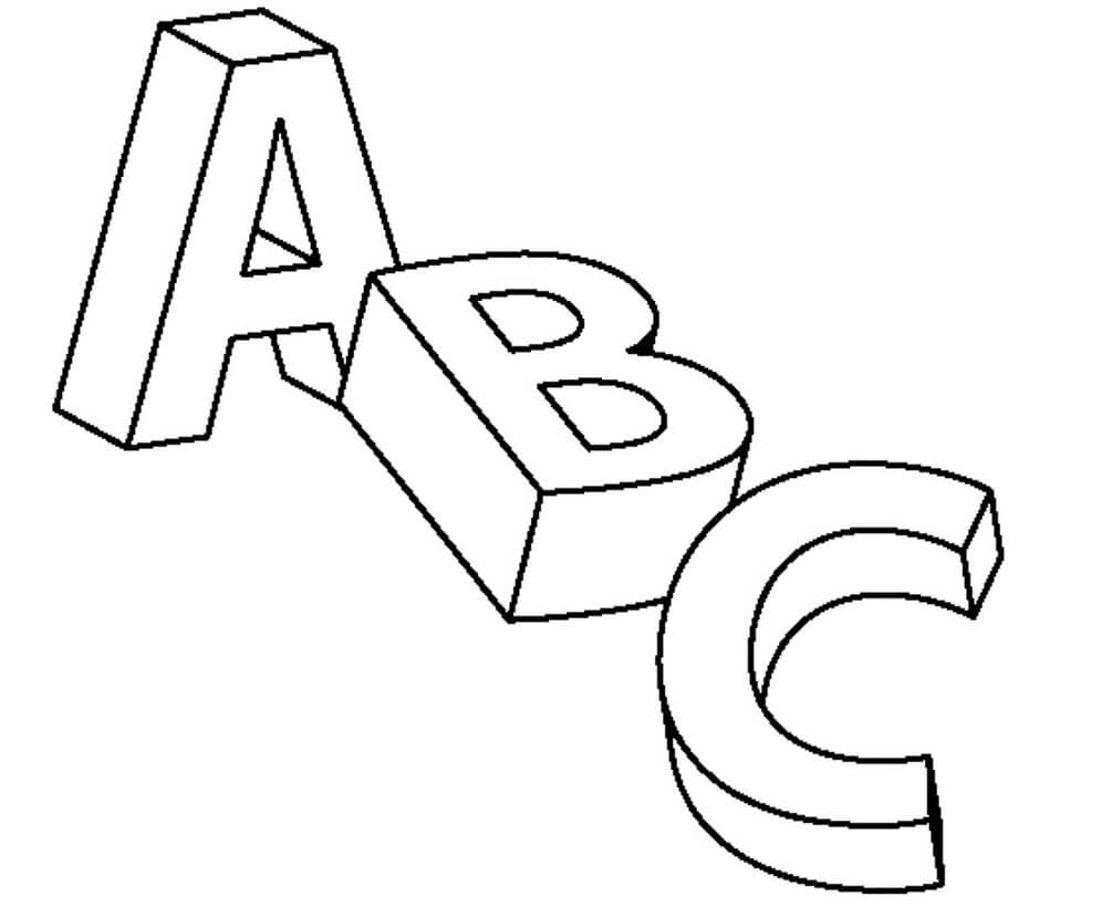 Simple ABC Coloring Page Free Printable Coloring Pages For Kids