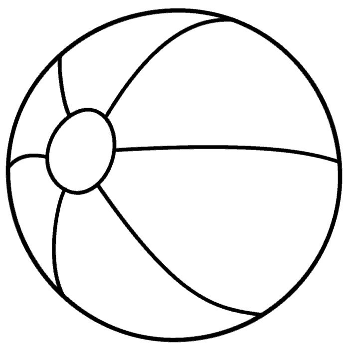 Simple Beach Ball Coloring Page Free Printable Coloring Pages