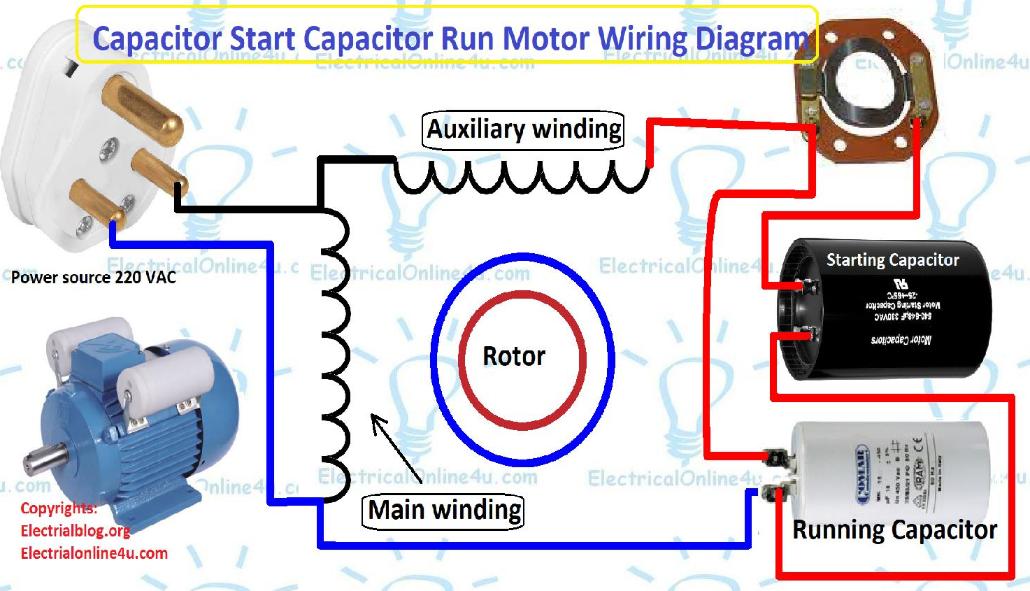 Single Phase Motor Wiring Diagram With Capacitor Start Pdf
