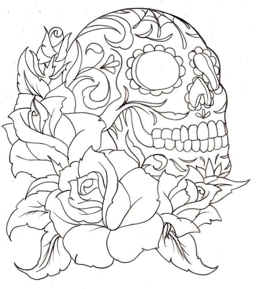 Skull Coloring Pages To Print Coloring Home