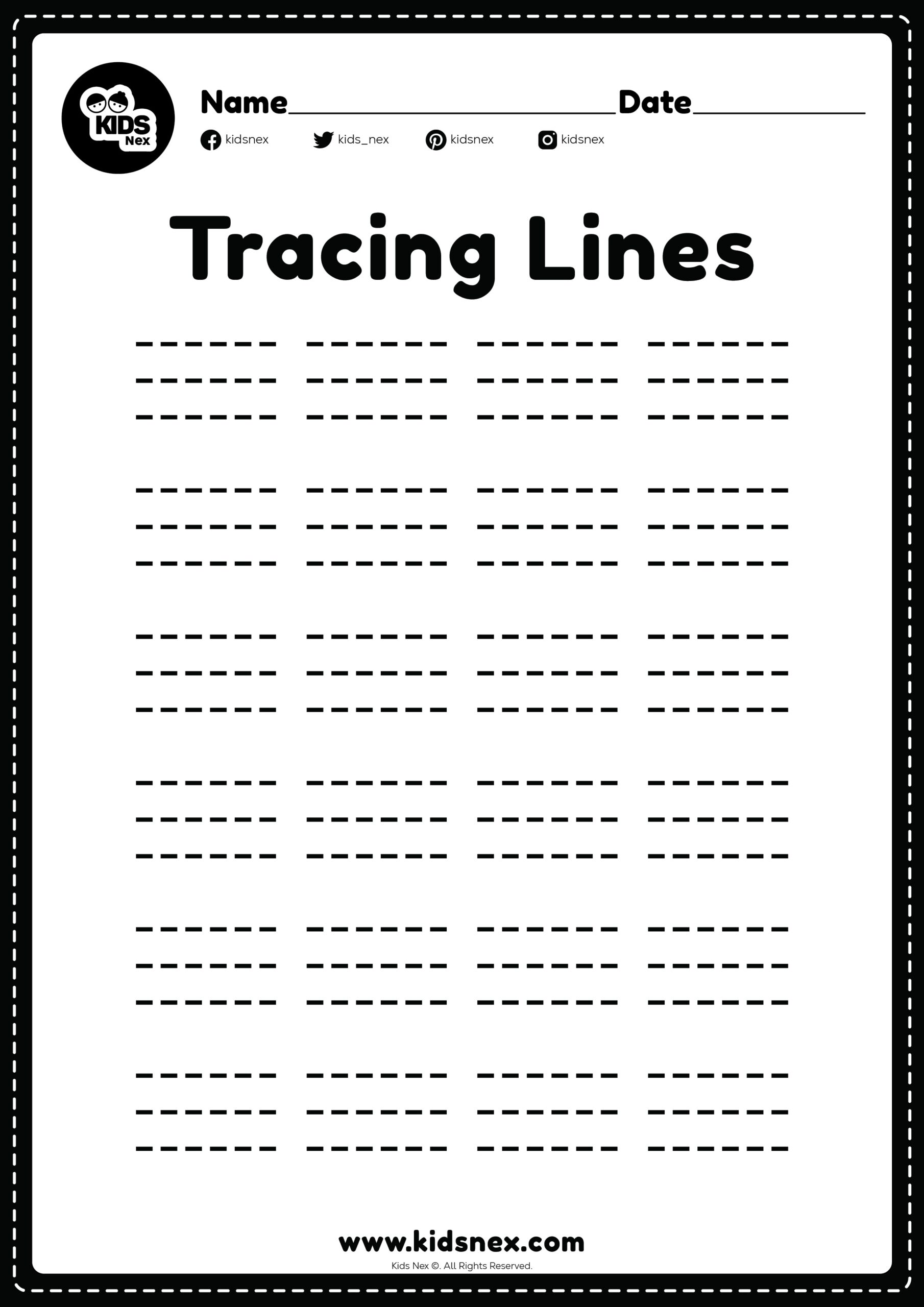 Sleeping Line Worksheet Free Printable