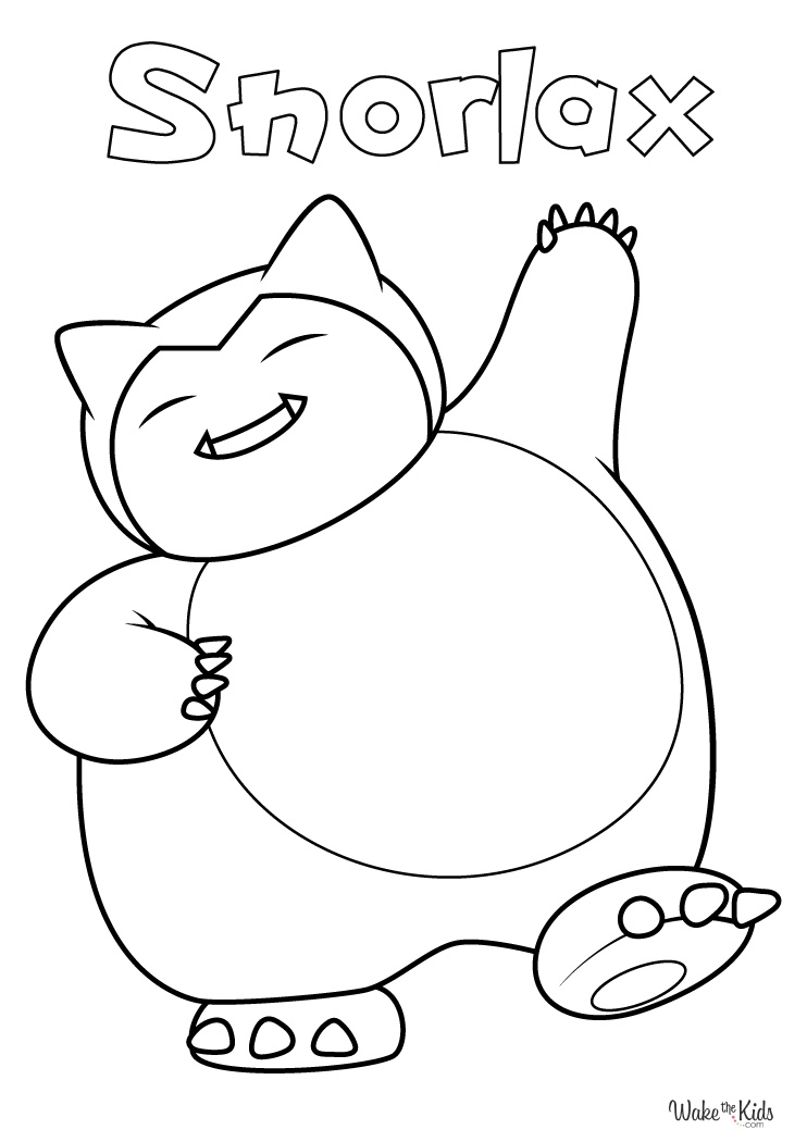 Snorlax Coloring Pages Free Printable PDFs WakeTheKids