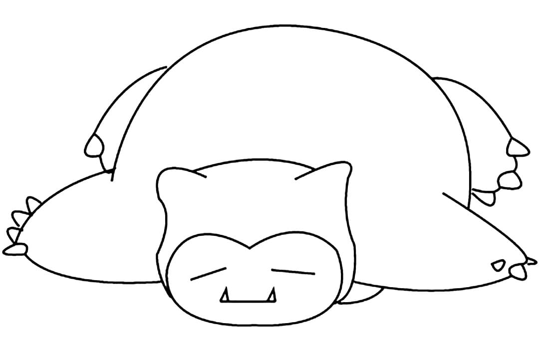Snorlax Sketch Coloring Page Free Printable Coloring Pages For Kids