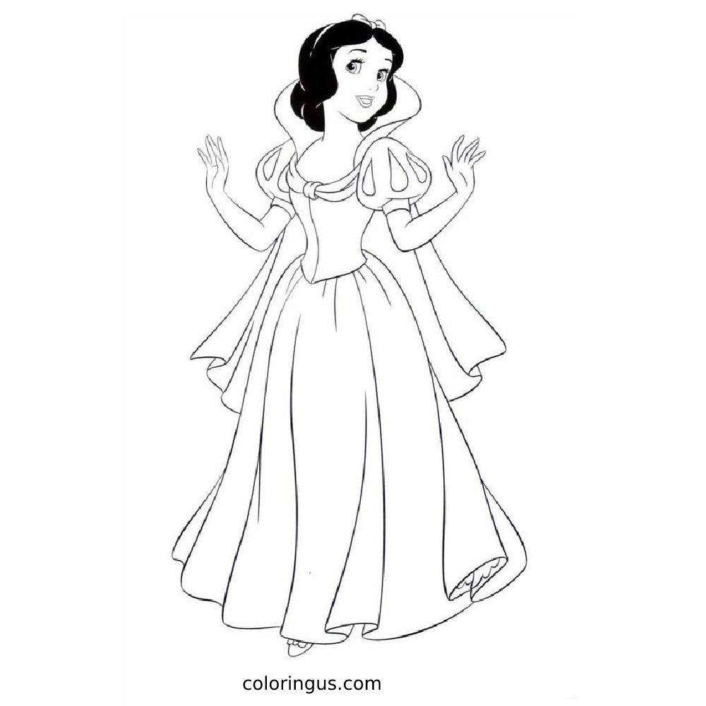 Snow White Coloring Pages Free Printable PDF 